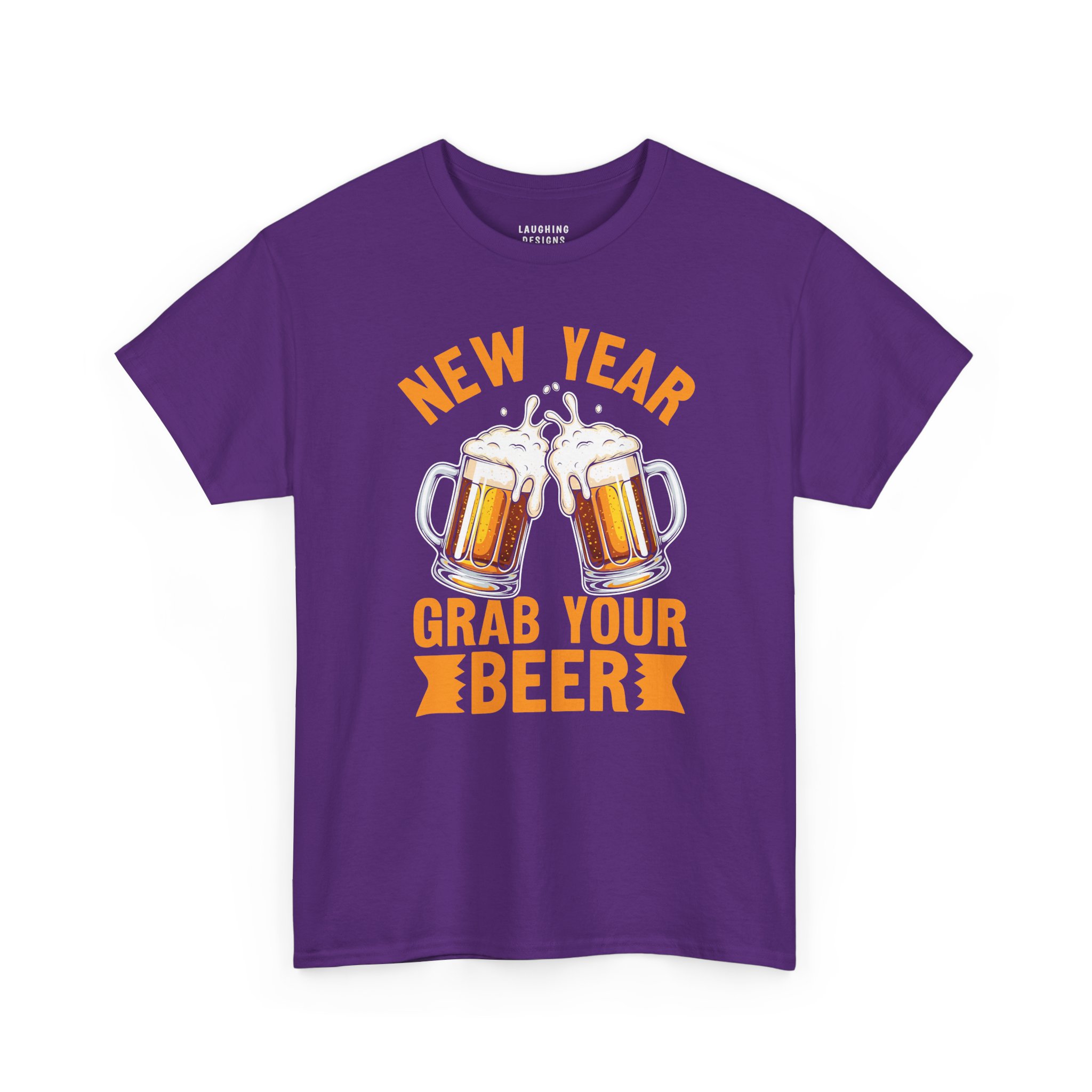 New Year Grab Your Beer T-Shirt in Purple.