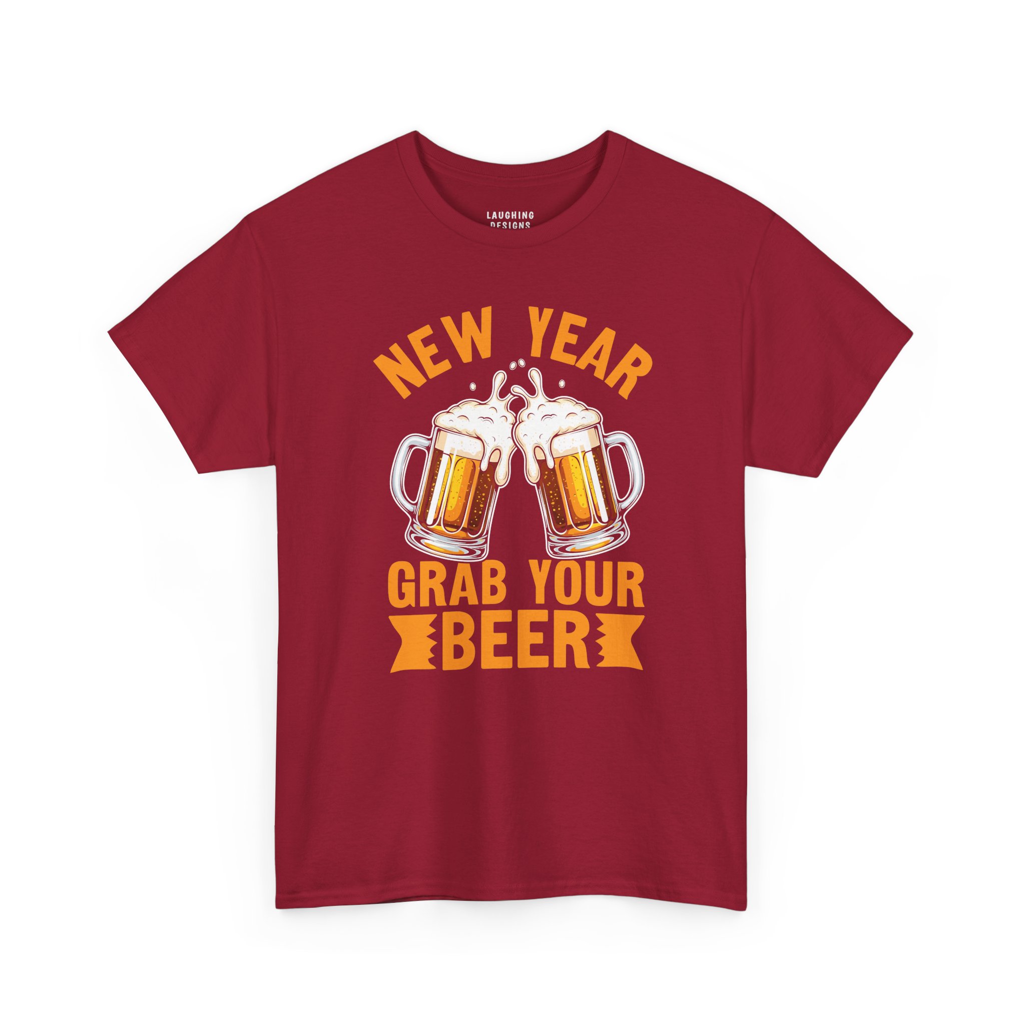New Year Grab Your Beer T-Shirt in Red.