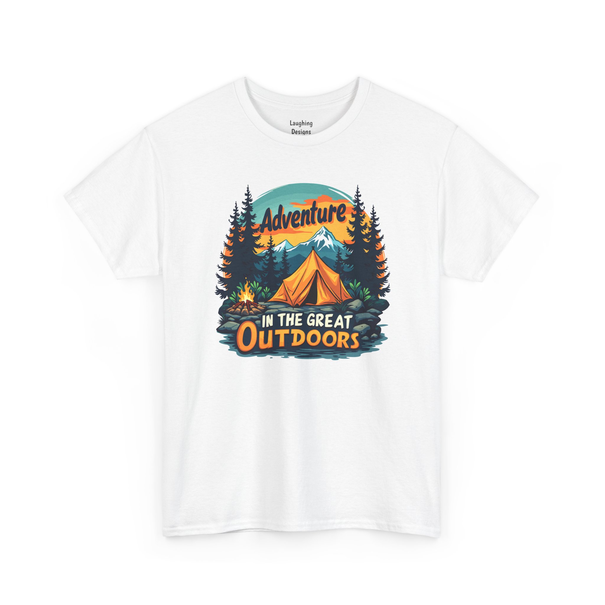 Adventure In The Great Outdoors T-Shirt in White.
