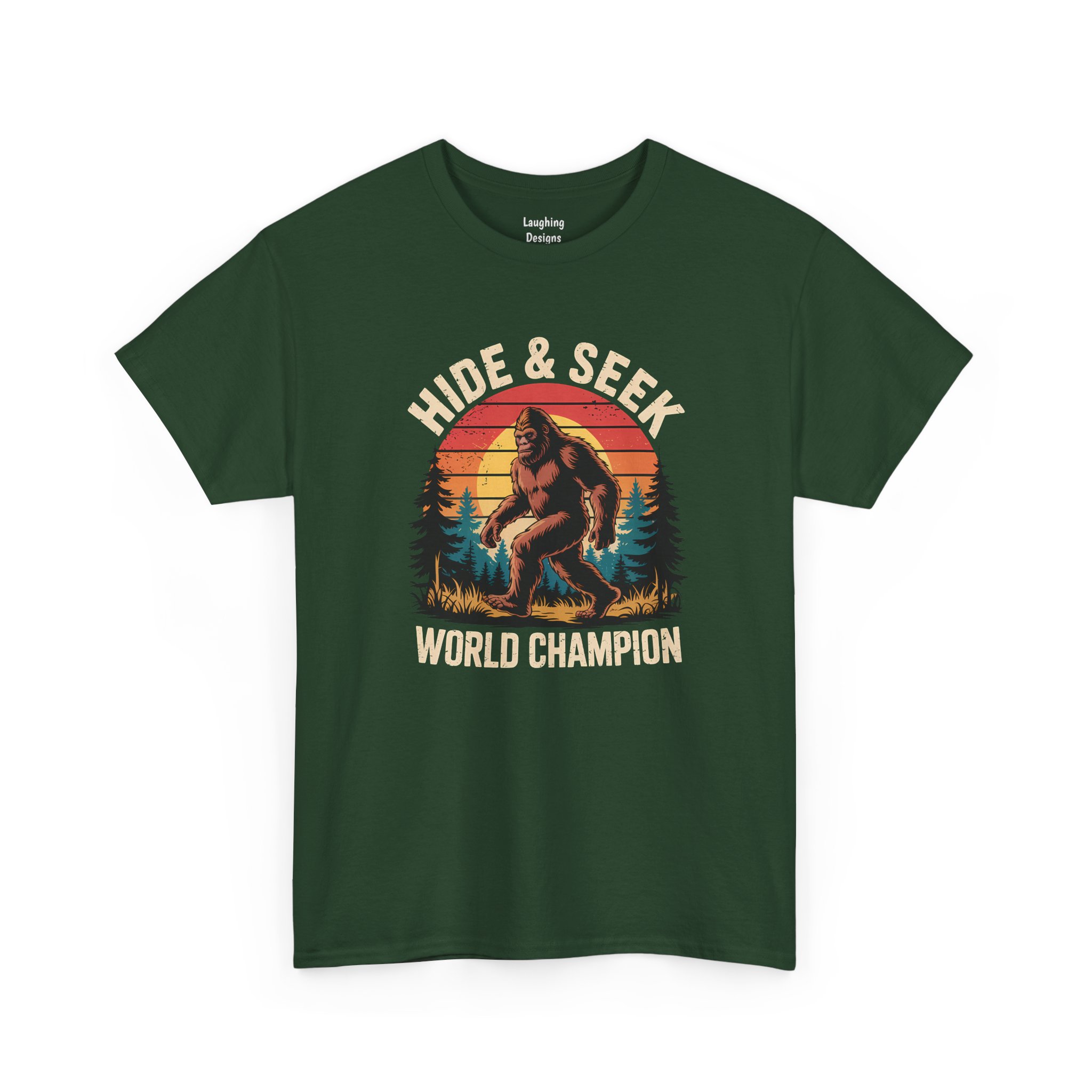Bigfoot Hide and Seek World Champion T-Shirt in Forest Green