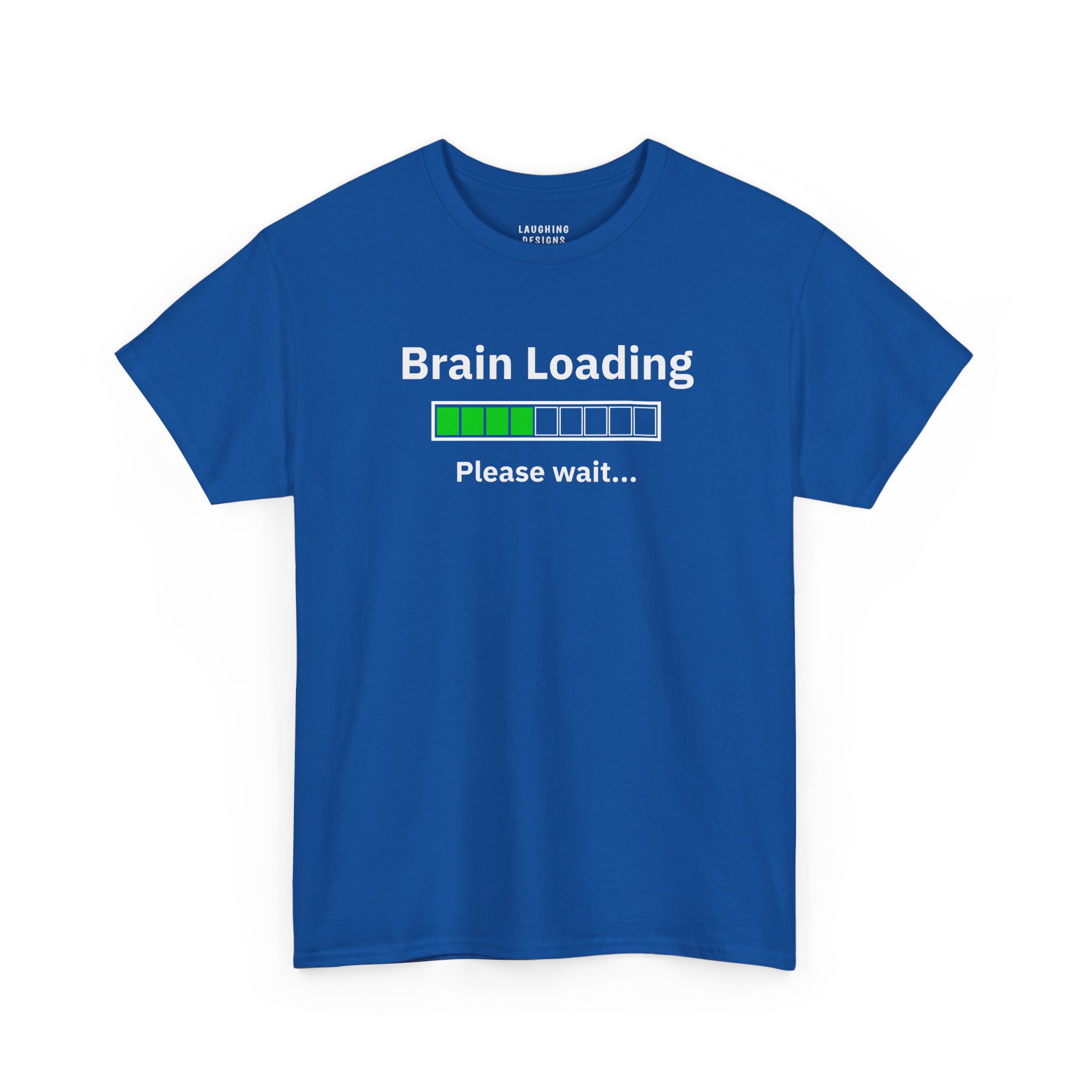 Brain Loading T-Shirt in Royal Blue.