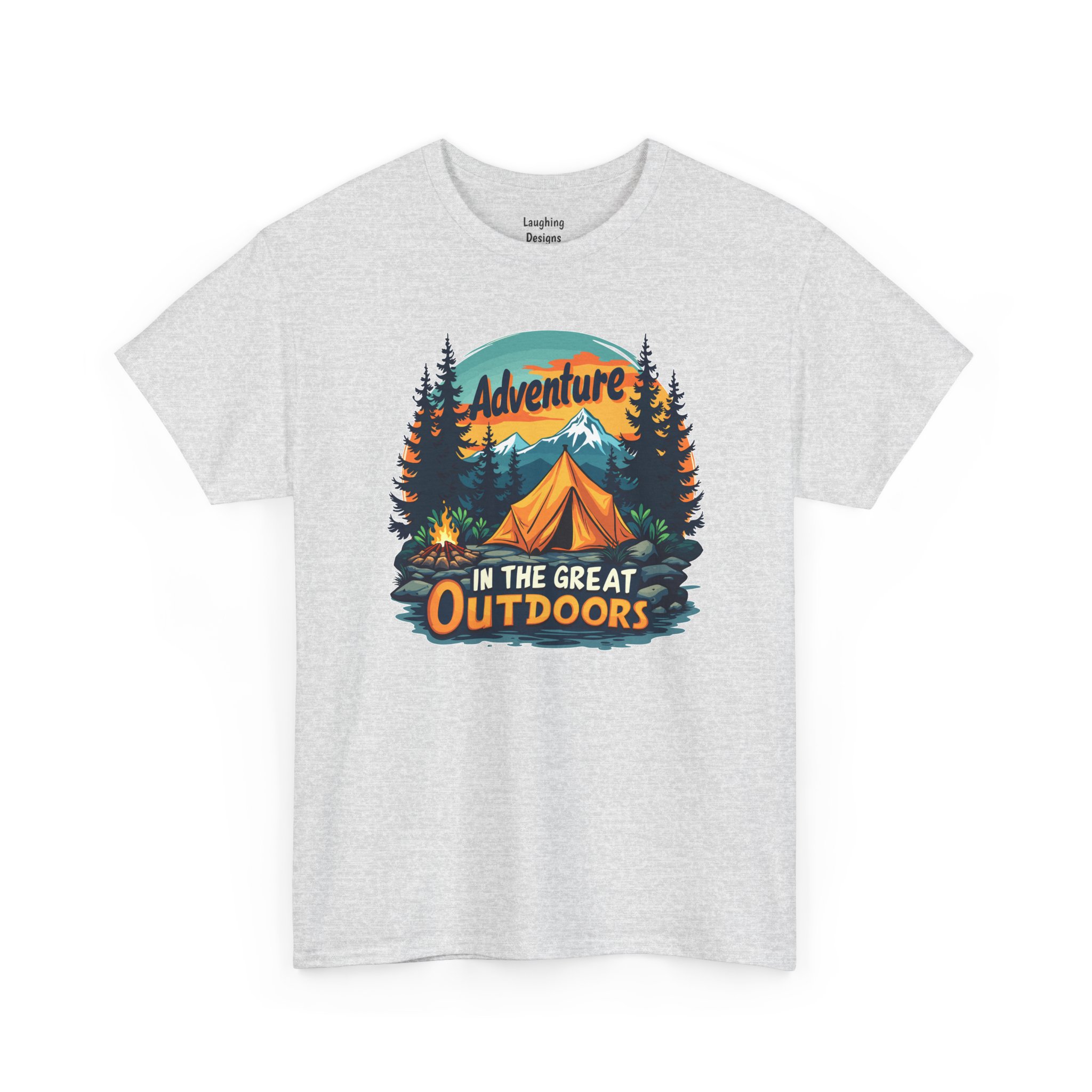 Adventure In The Great Outdoors T-Shirt in Ash Color.