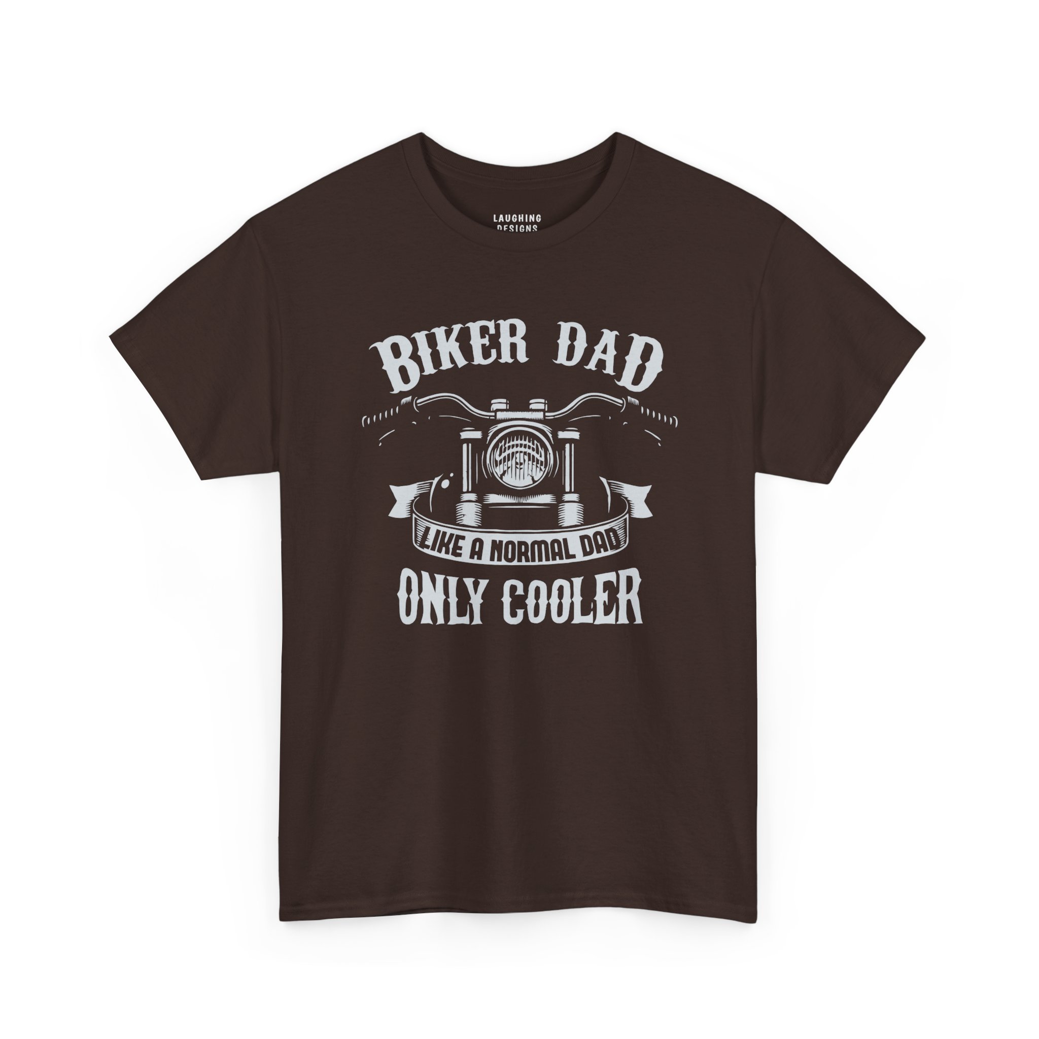 Biker Dad T-Shirt in Dark Chocolate.